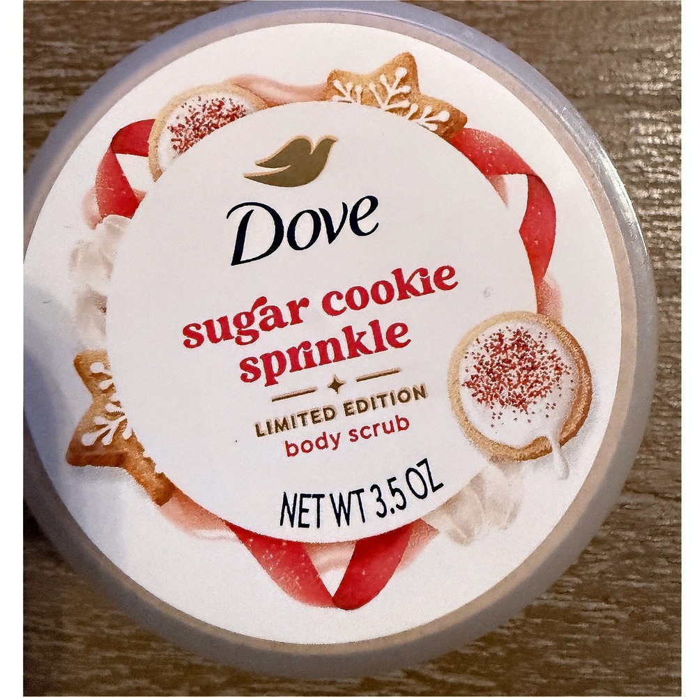 Dove Sugar Cookie Sprinkle Limited Edition Body Scrub Christmas Holiday Scent